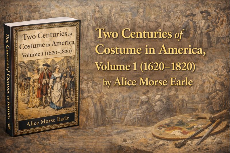 Explore Two Centuries of Costume in America, Volume 1 (1620–1820) by Alice Morse Earle, highlighting early American fashion, social customs, and historical dress.